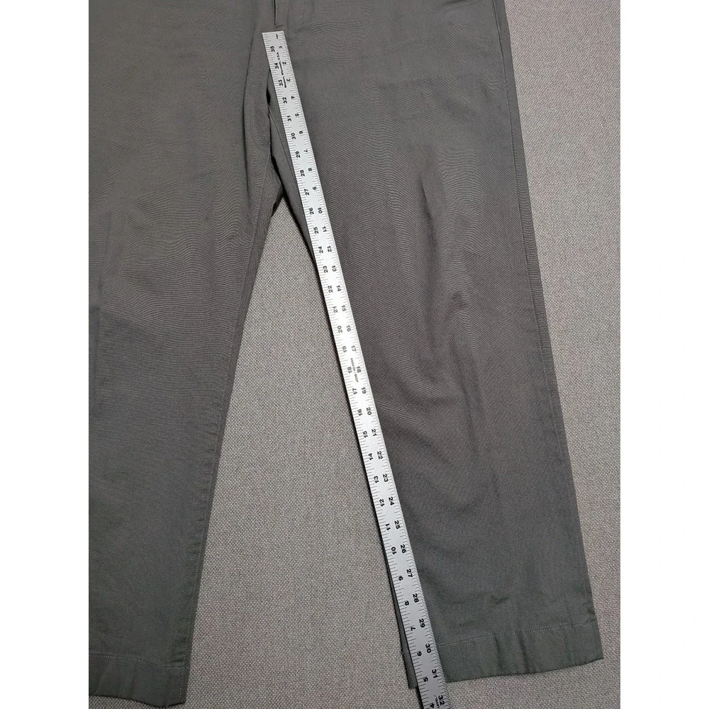 PROPER CLOTH DiSondrio Pants Men's Grey 42x30 Stretch Canvas Chinos Office